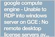 Google Compute Engine Unable to remote desktop